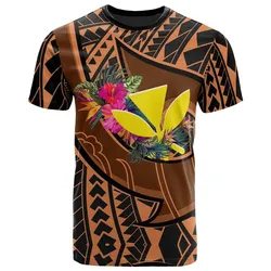 Hawaii Kanaka Maoli T Shirt - Polynesian Hook And Hibiscus