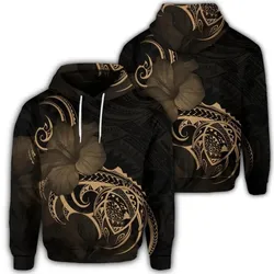 Alohawaii Hoodie - Hawaiian Map Turtle Hibiscus Divise Polynesian Hoodie Gold - AH - JR