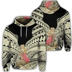 Alohawaii Hoodie - Hawaiian Polynesian Hula Girl Wearing Plumeria Hoodie - AH - J5R