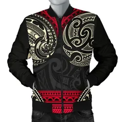 Alohawaii Jacket - Bomber Jacket New Zealand Maori - Polynesian Patterns Style BN02