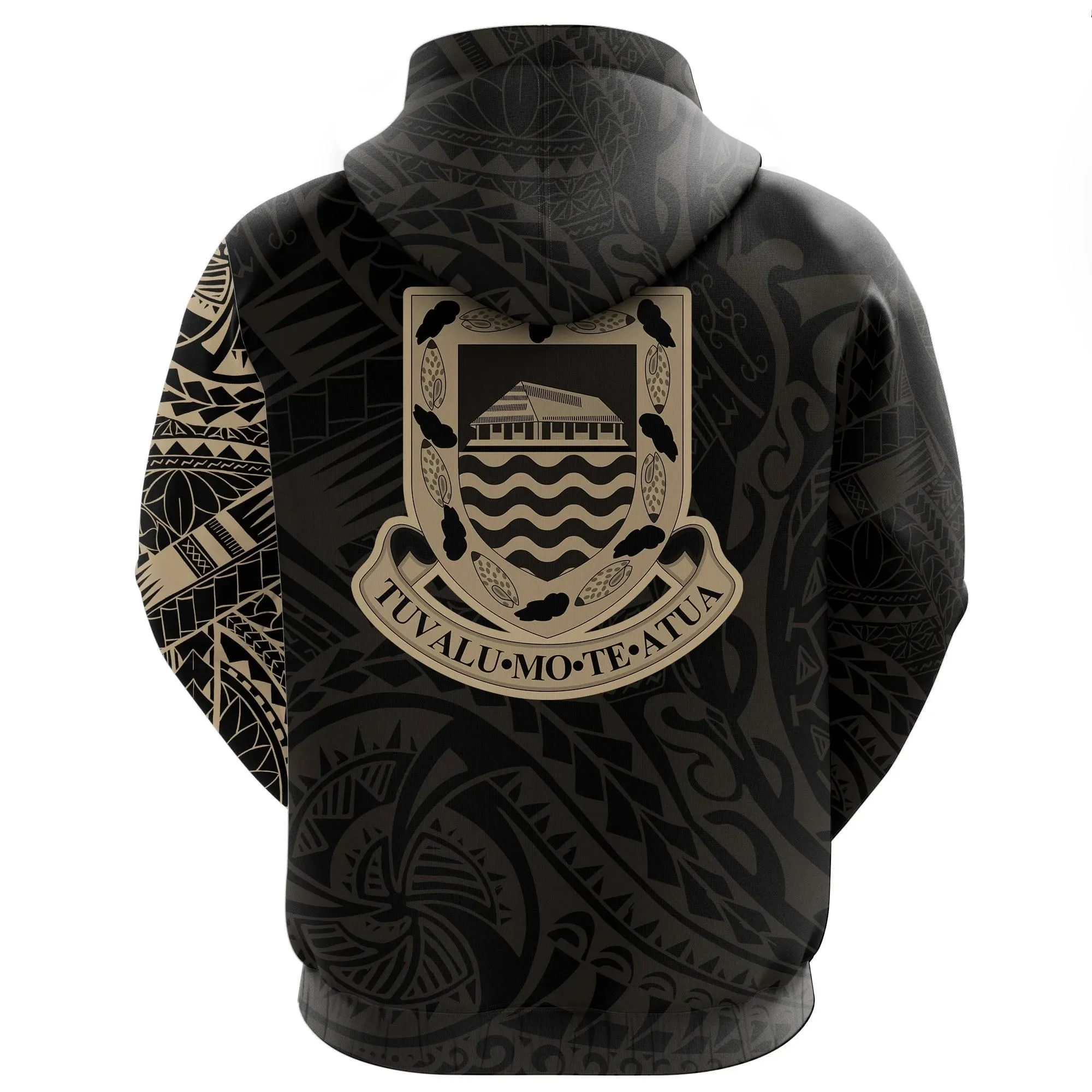 Alohawaii Clothing - Hoodie Tuvalu In My Heart Polynesian Tattoo Style A7
