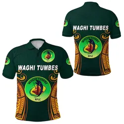 Papua New Guinea Waghi Tumbes Polo Shirt Rugby Green LT8