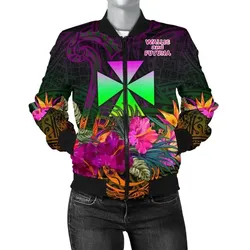 FamilyGater Jacket - Bomber Jacket Wallis and Futuna - Summer Hibiscus - BN15