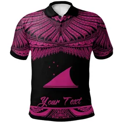 Tokelau Polynesian Custom Personalised Polo Shirt - Poly Tattoo Pink Version