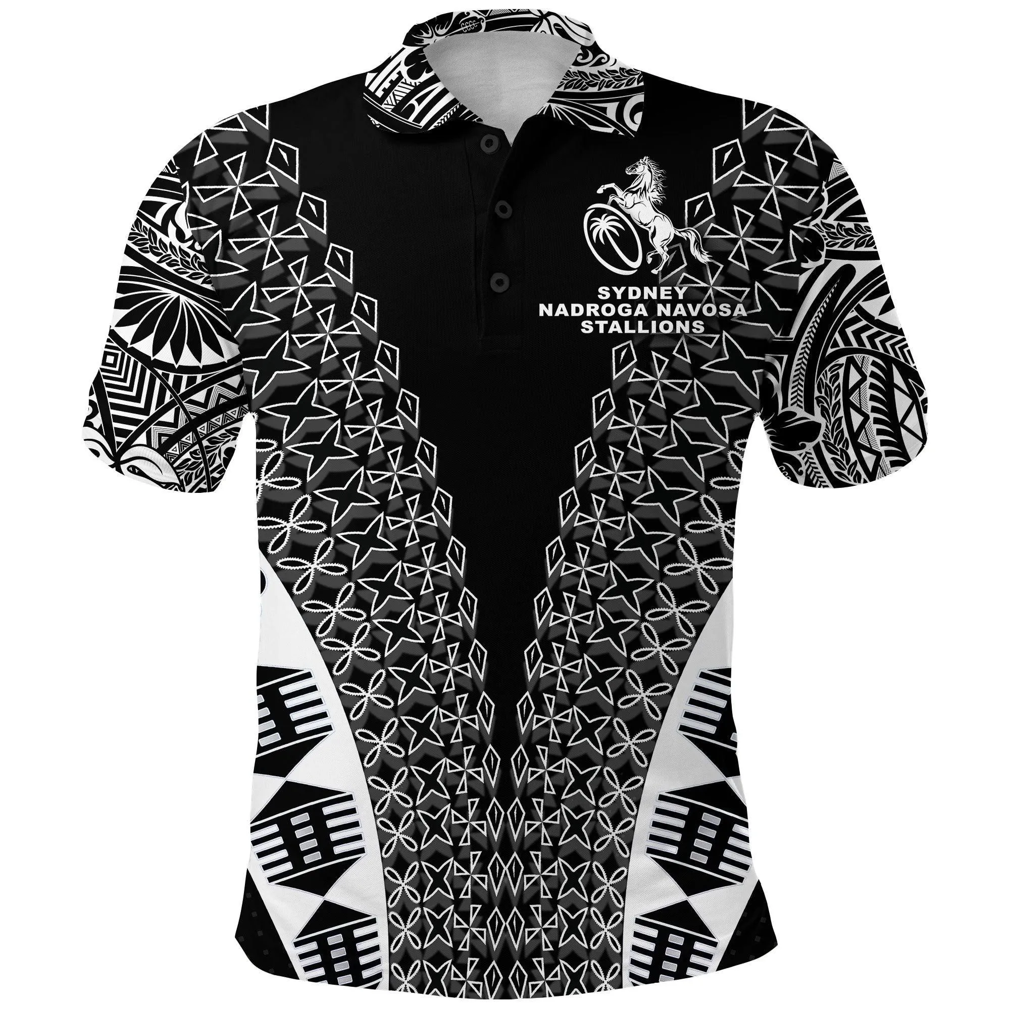 Fiji Rugby Polo Shirt Sydney Nadroga Navosa Stallions Tapa Vibes NO.1 LT8