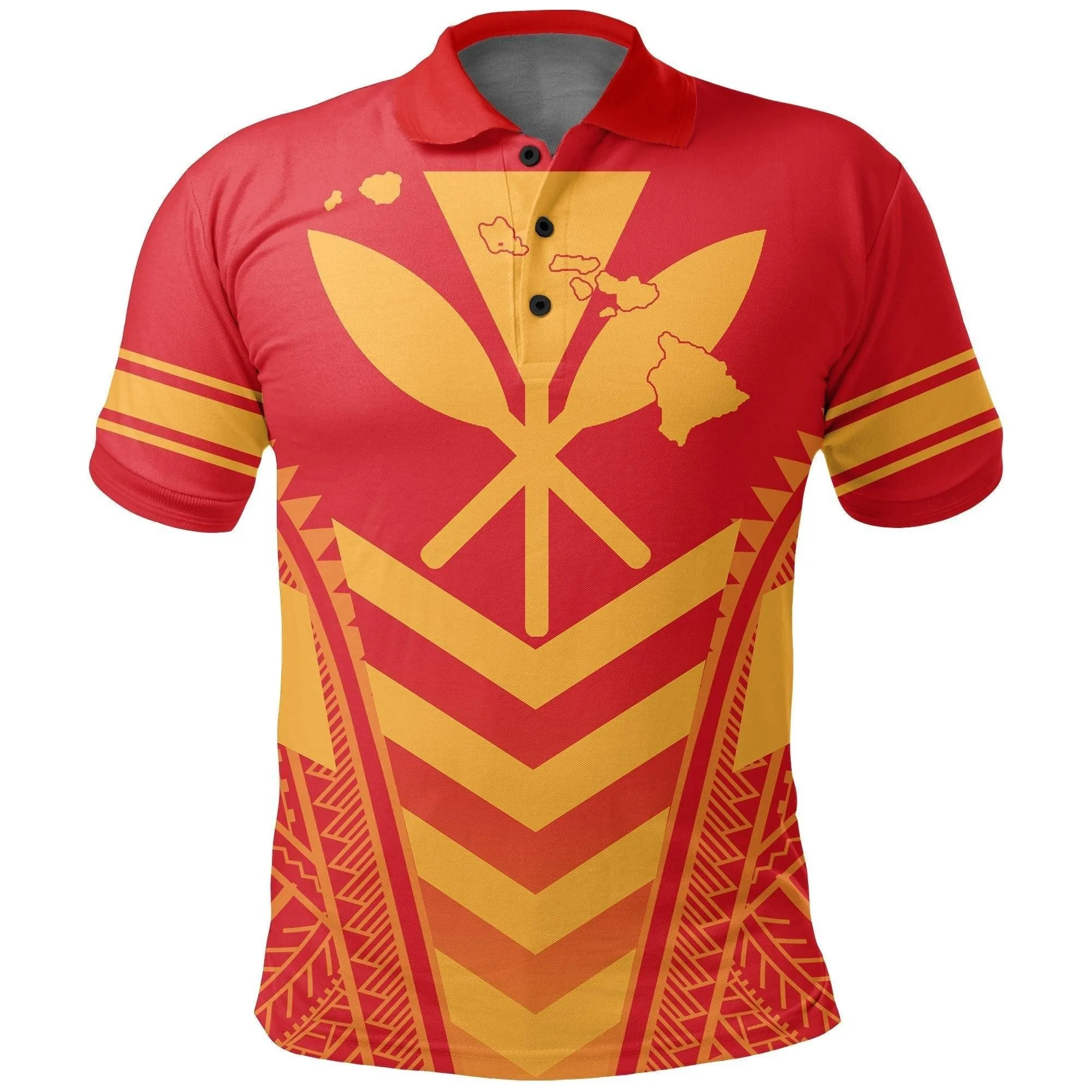 Hawaii Kanaka Map Football Jersey Polynesian Polo Shirt - Royal - Maris Style