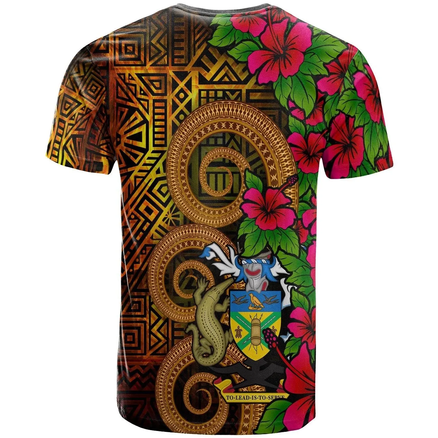 Solomon Islands Polynesian Custom Personalised T-Shirt - Hibiscus Vintage - BN12