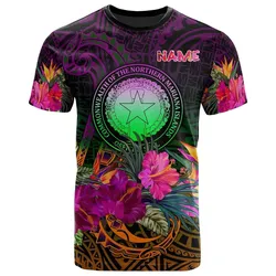 Northern Mariana Islands Polynesian Personalised T shirt - Summer Hibiscus