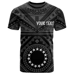 Cook Island PersonalisedT-Shirt- Seal With Polynesian Tattoo Style ( Black)