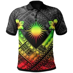 Alohawaii Shirt - Polo Shirt Marshall Islands Polynesian Marshall Islands Reggae Flag Camisole Hibiscus Style - BN18