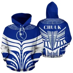 Chuuk All Over Hoodie - Micronesian Tattoo Design - Bn09