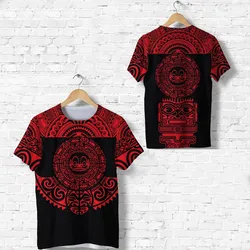 Marquesas Islands T Shirt Marquesan Tattoo Simplified Version - Red LT8