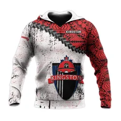 Kingston FC Hoodie Grunge Polynesian Tattoo - CA SOCCER