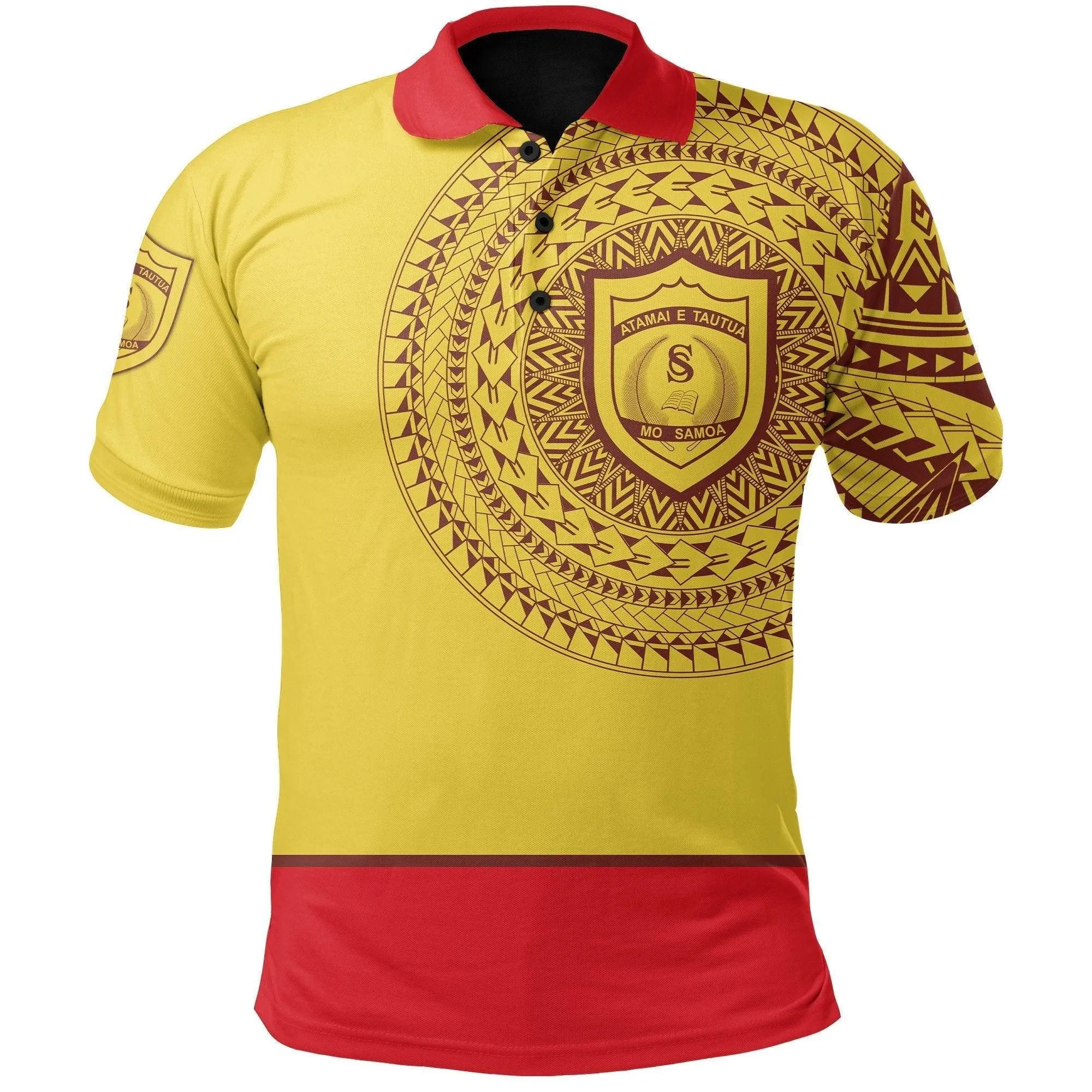 (Custom Personalised) Samoa College Polo Shirt Tattoo Style