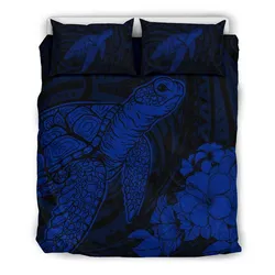 Alohawaii Bedding Set Hibiscus Polynesian Memory Blue Turtle Bedding Set Ah Jd Dhc1712783Dd