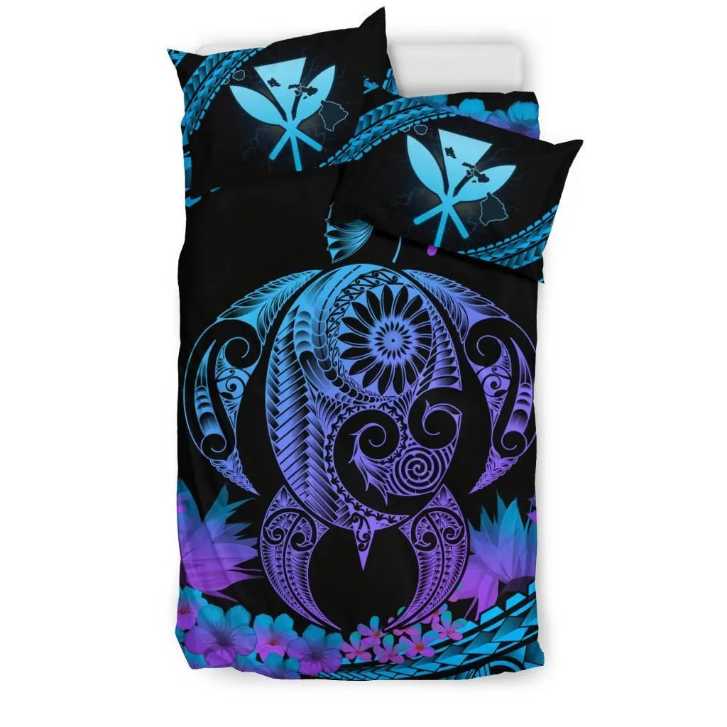 Hawaii Bedding Set - Hawaii Turtle Polynesian Hibiscus Bedding Set - Boot Style