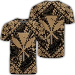 Alohawaii Tee - Hawaiian Map Kanaka Hibiscus Gold Polynesian T-shirt AH - JR