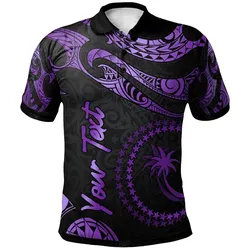 Chuuk Polynesian Custom Personalised Polo Shirt - Poly Tattoo Purple Version