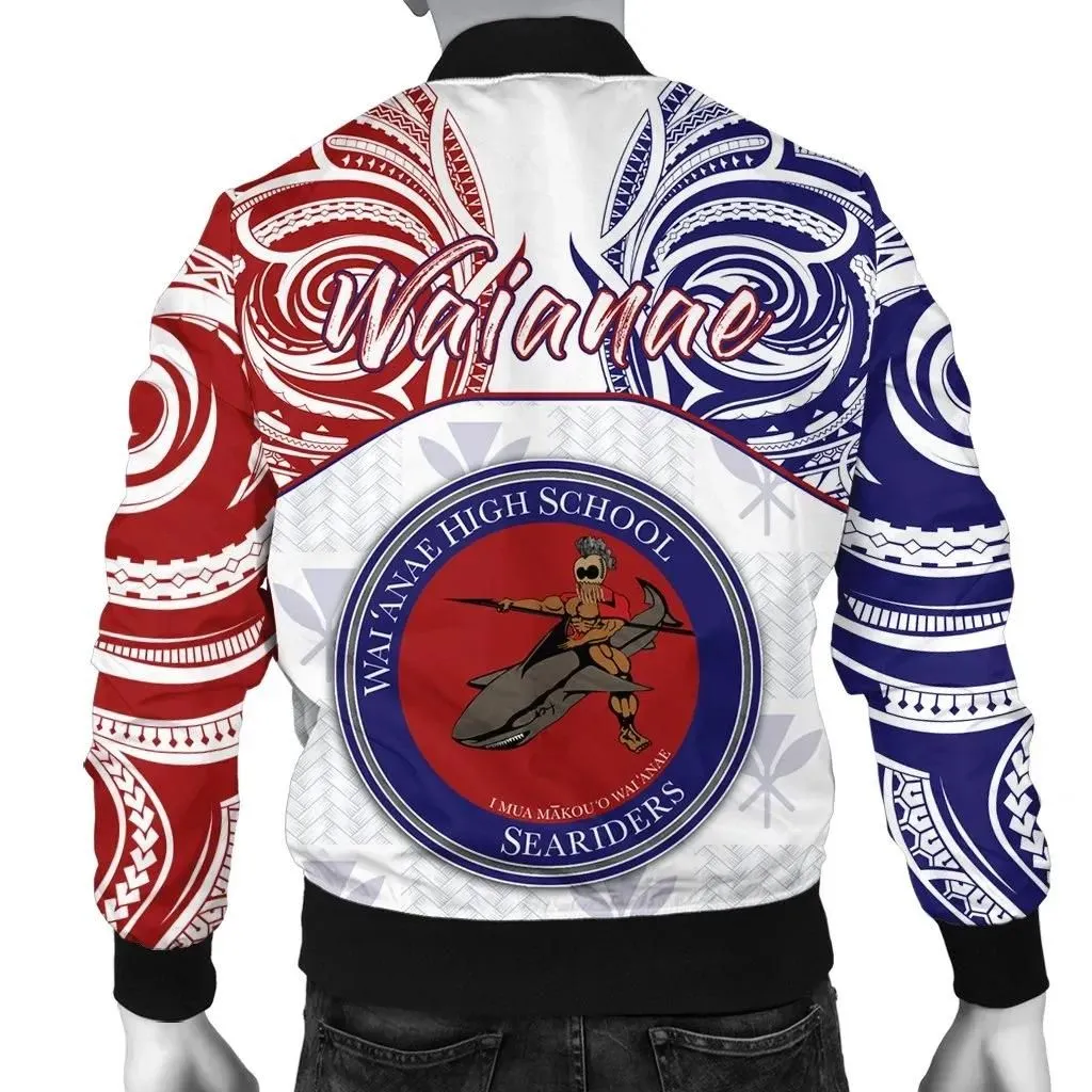 FamilyGater Jacket - Kanaka Waianae High School Men's Bomber Jacket \bDemodern Style AH JH