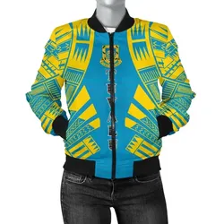 FamilyGaterJacket - Bomber Jacket Tuvalu Polynesian Tattoo Flag - BN0110