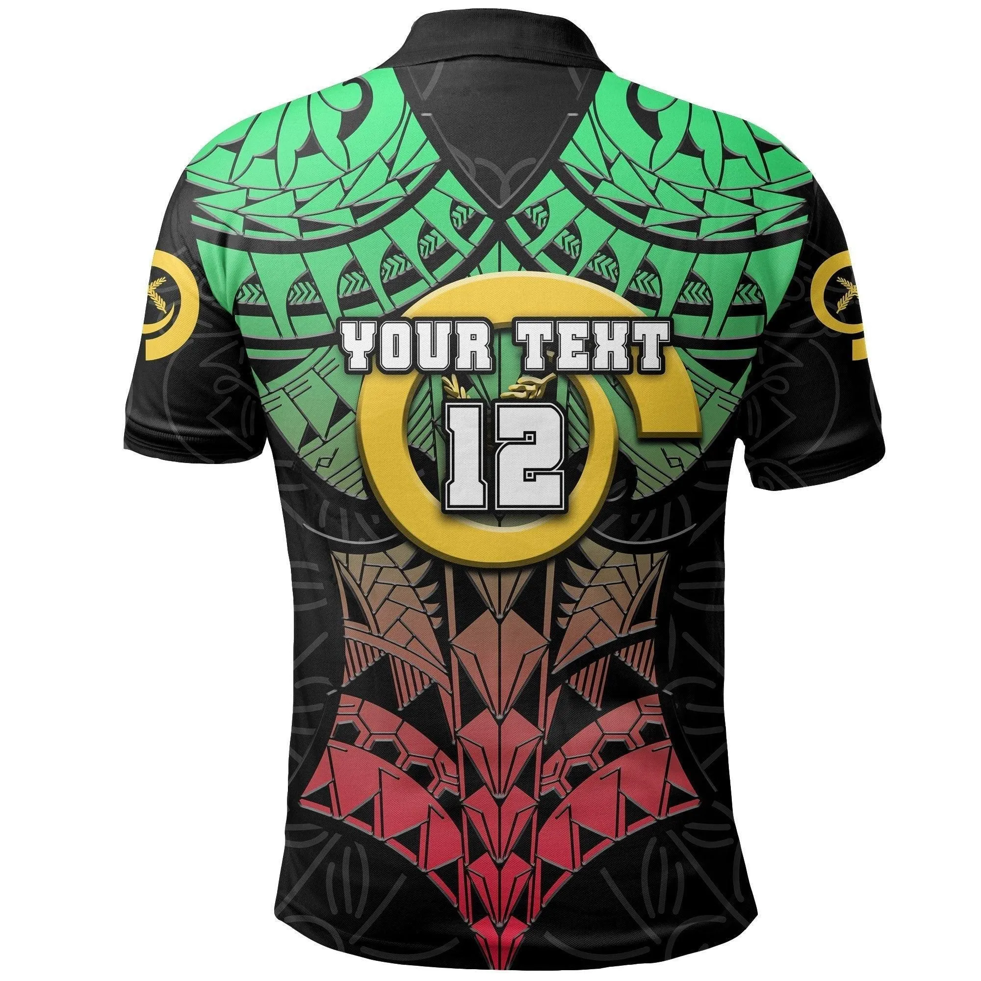 (Custom Personalised) Vanuatu Rugby Polo Shirt Armor Style