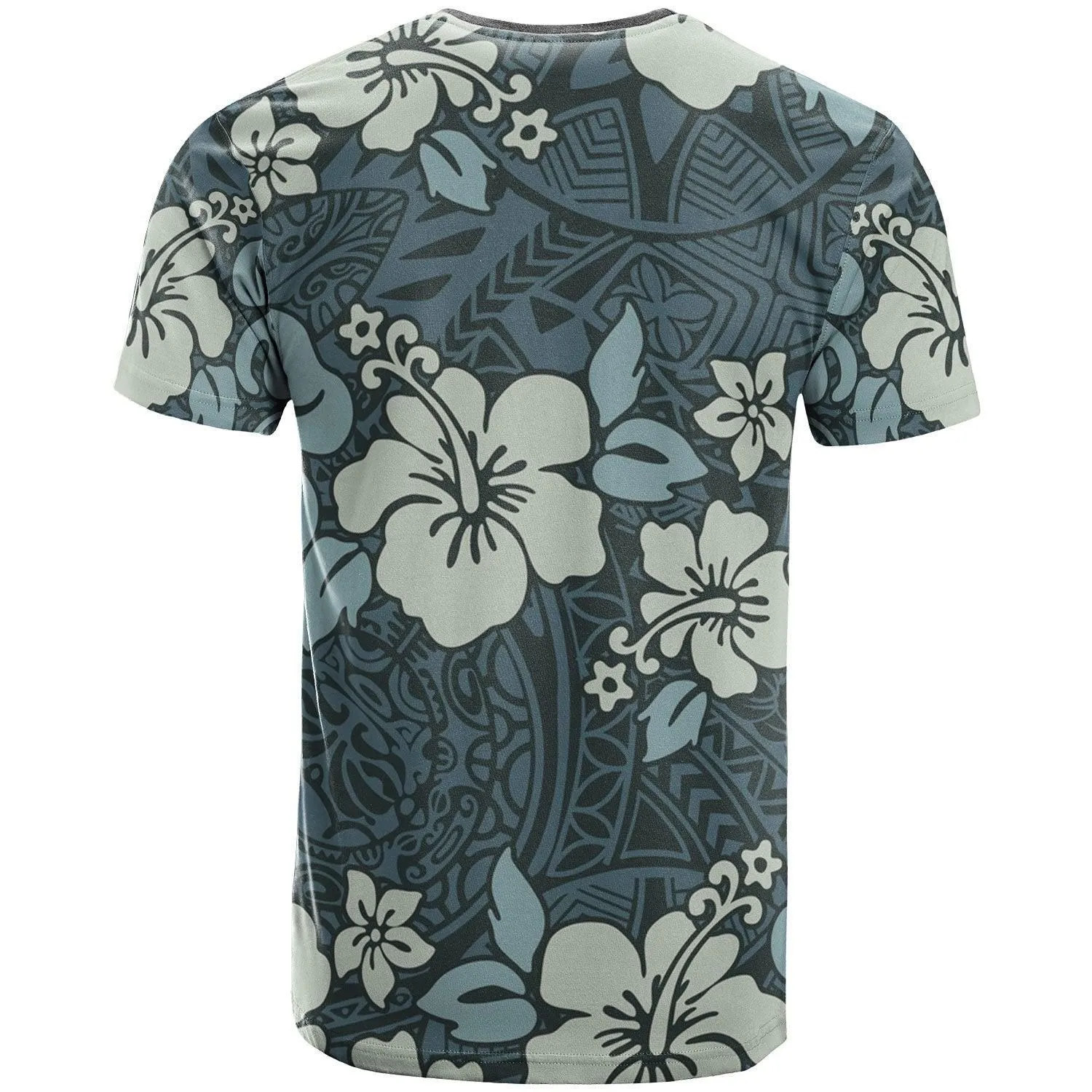 Polynesian Shirt - Abstract Hibiscus Flowers With Vintage Background