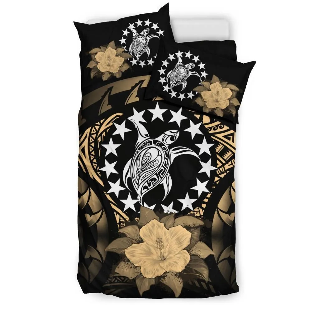 Cook Islands Gold Hibiscus Bedding Set