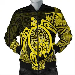 Alohawaii Jacket - Hawaii Polynesian Turtle Bomber Jacket - Yellow - AH - J4R
