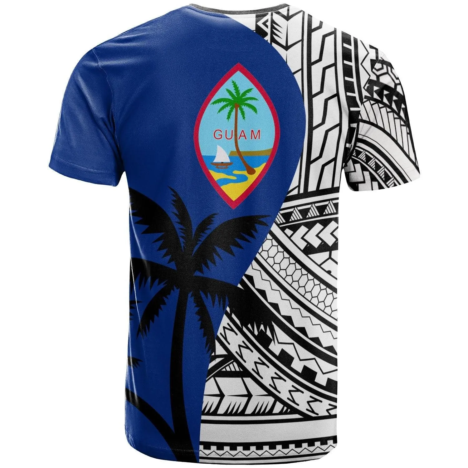 Guam Custom Personalised T-shirt - Coat Of Arm and Polynesian Patterns
