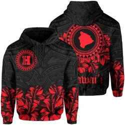 Alohawaii Hoodie - Hawaii Map Hibiscus Polynesian Hoodie - Lithe Style - AH - JA