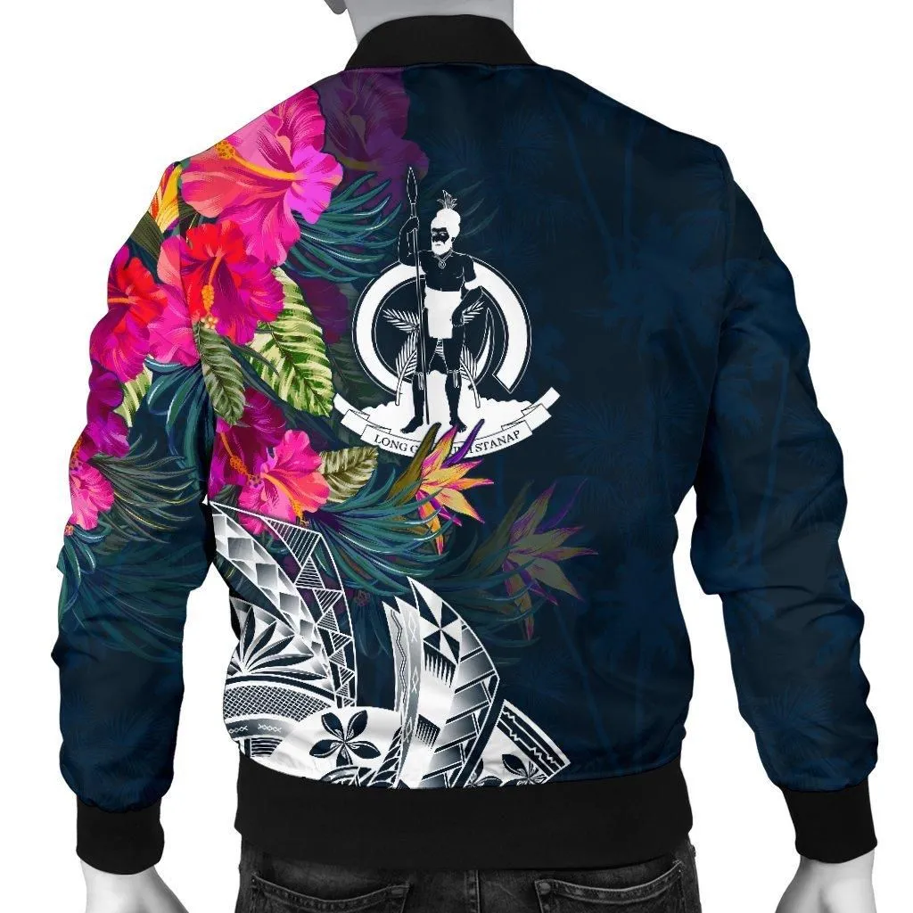 Vanuatu Polynesian Mens Bomber Jacket - Summer Vibes