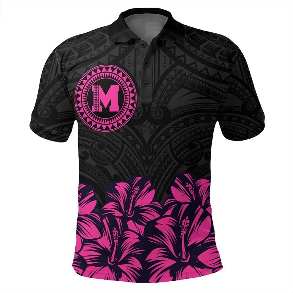 Maui Map Hibiscus Polynesian Polo Shirt - Lithe Style