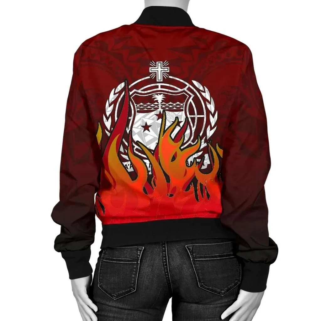 FamilyGater Jacket - Bomber Jacket Samoa - Manu Rugby Fire - BN09