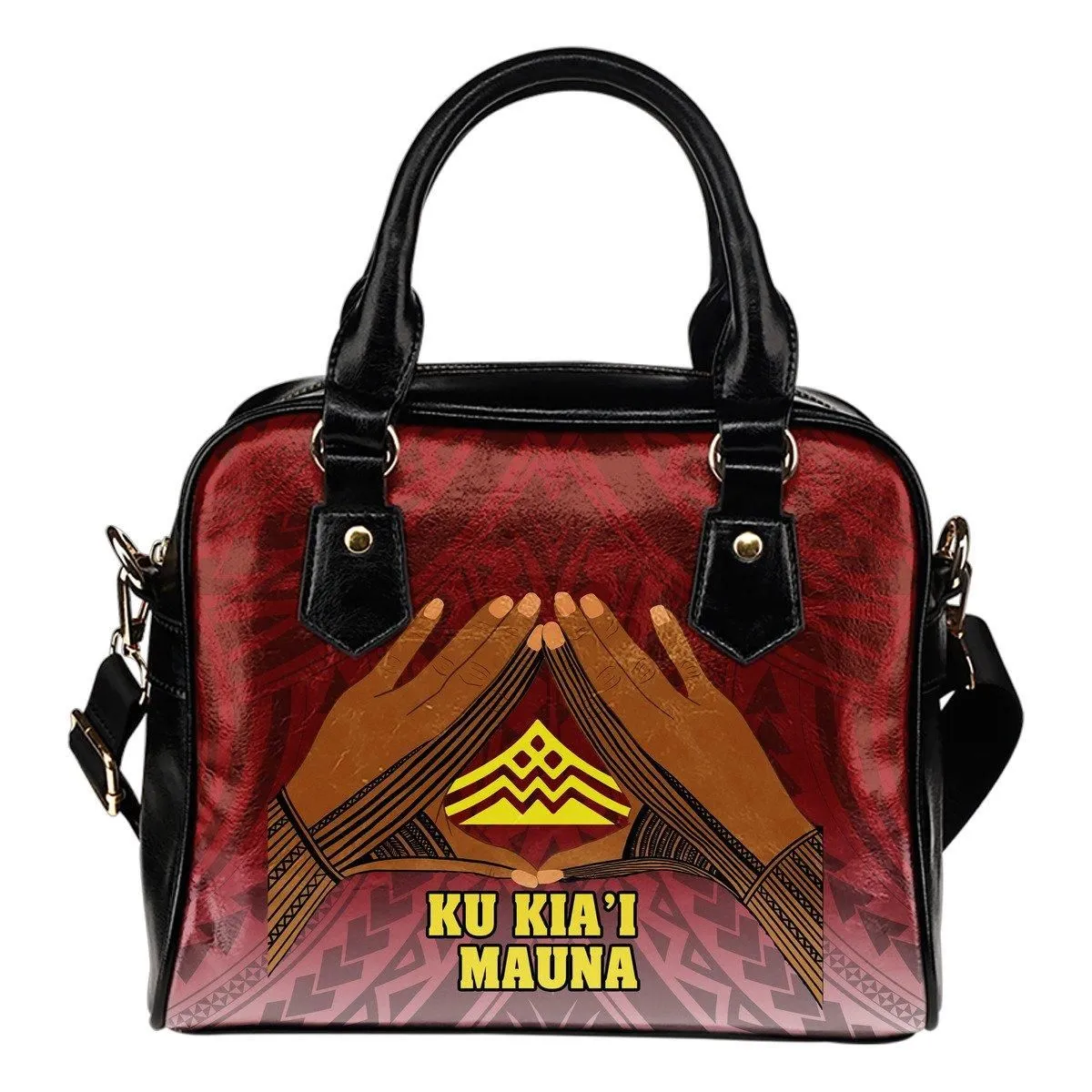 Hawaii Mauna Kea Shoulder Handbag - Hand Sign Symbol
