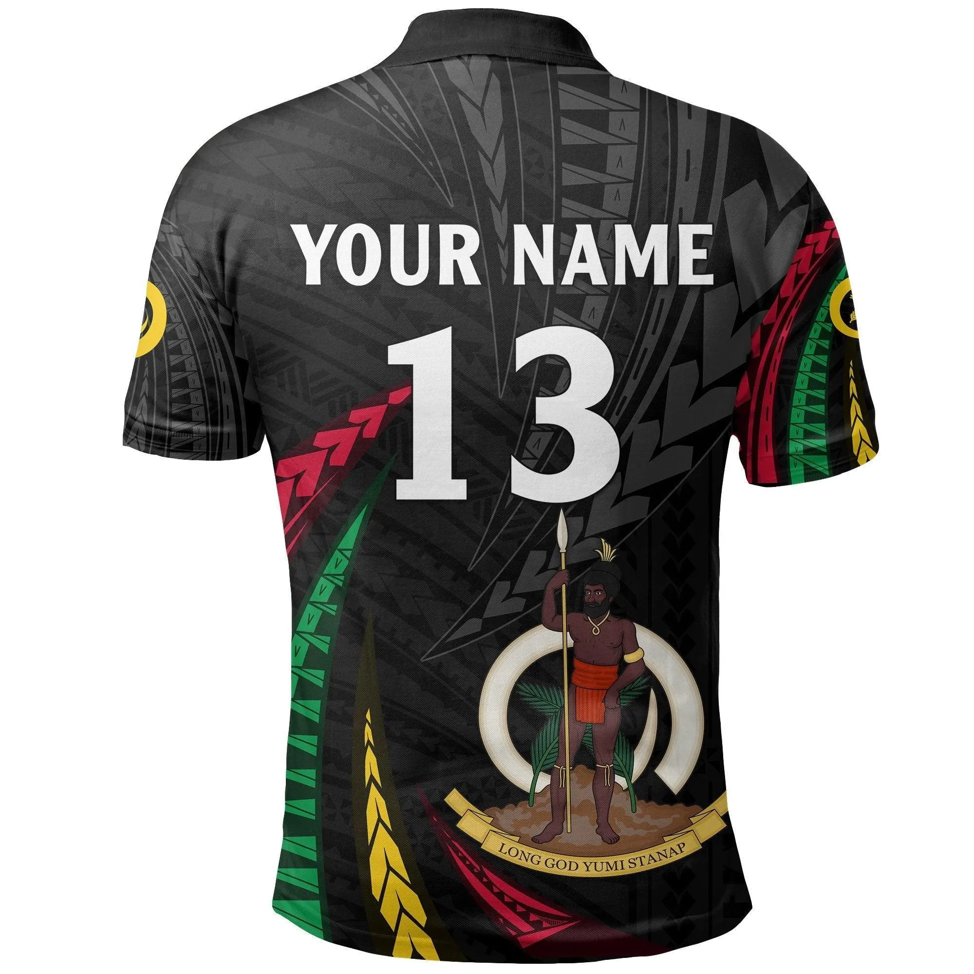 (Custom Personalised) Vanuatu Rugby Polo Shirt Tuskers Tornado Style