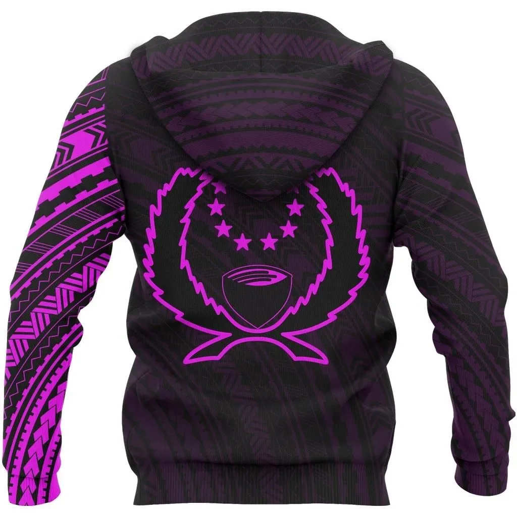 Pohnpei In My Heart - Tattoo Style Hoodie Pink A7