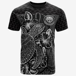 Federated States Of Micronesia T-Shirt - Federated States Of Micronesia Seal Turtle Hibiscus Black