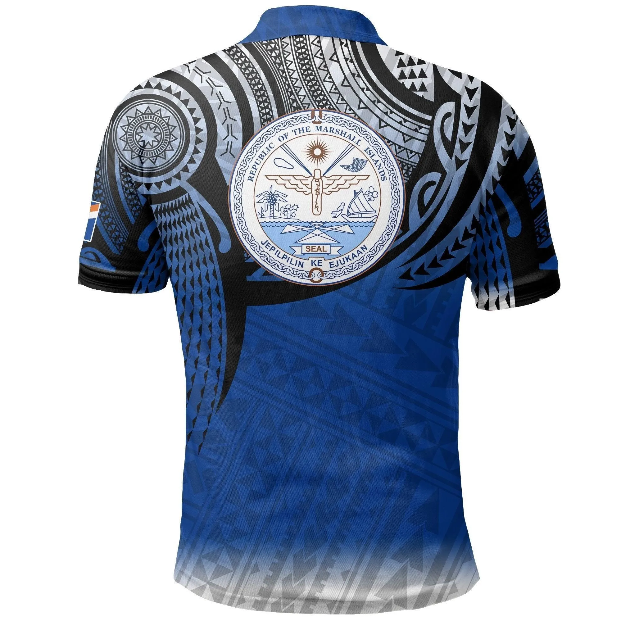 Marshall Islands Polynesian Polo Shirt - Tattoo Pattern