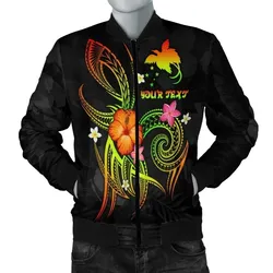 Alohawaii Jacket - Bomber Jacket Papua New Guinea Polynesian Personalised - Legend of Papua New Guinea (Reggae) - BN15