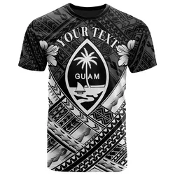 Guam Polynesian Custom Personalised T-Shirt - Guam White Seal Camisole Hibiscus Style - BN18