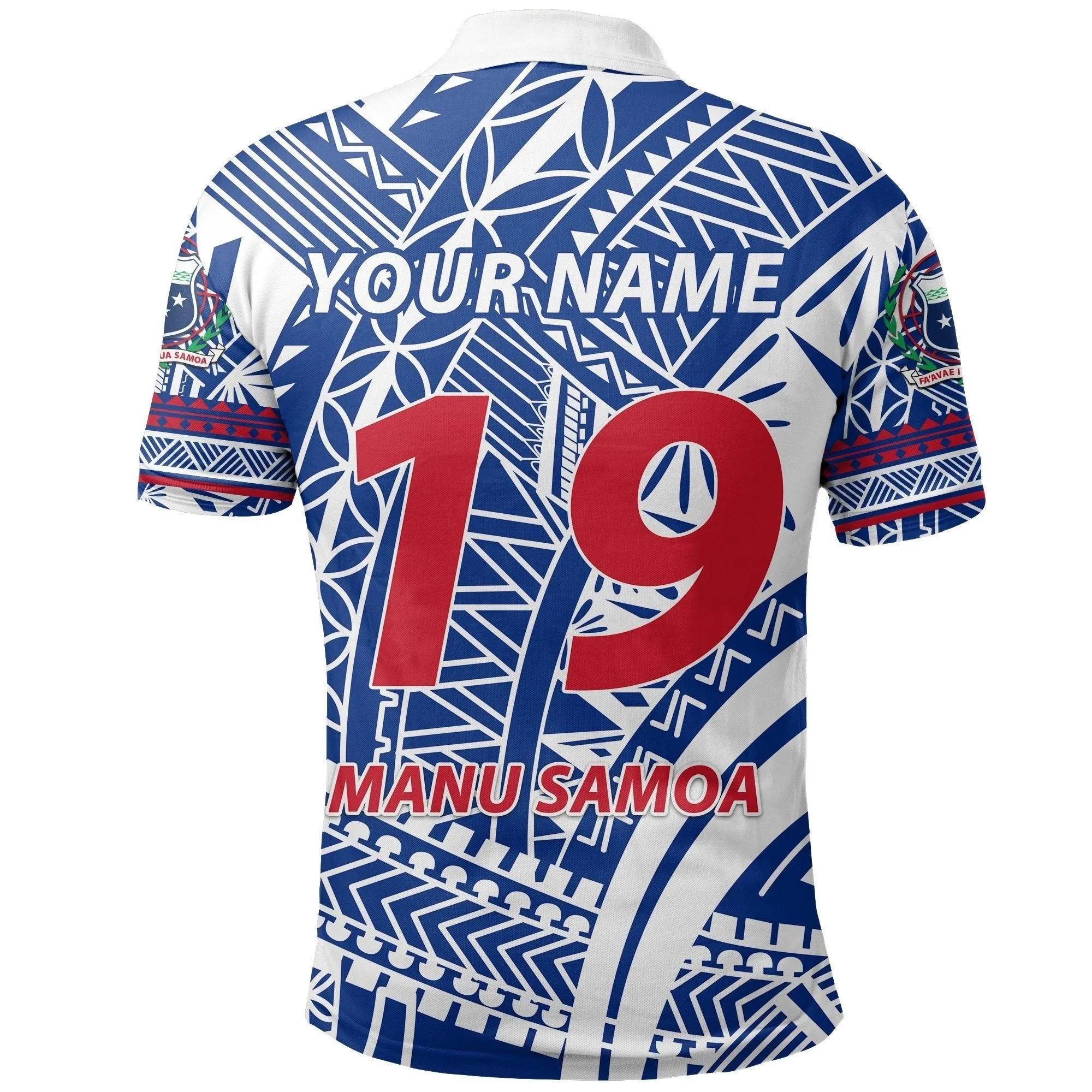 (Custom Personalised) Manu Samoa Polo Shirt Samoa Simple Rugby