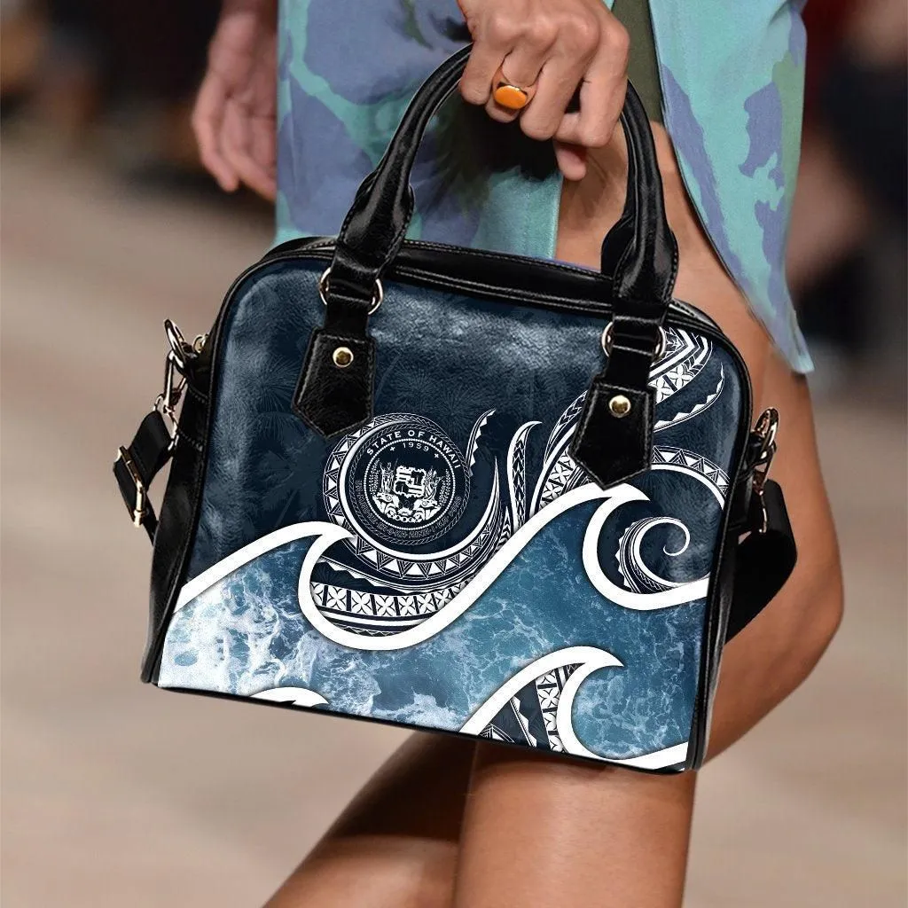 Polynesian Hawaii Shoulder Handbag - Ocean Style (Coat Of Arms)