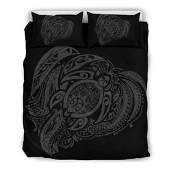 Alohawaii Bedding Set Turtle Hibiscus Polynesian Bedding Set Simple Grey Ah J7 Dhc1712752Dd