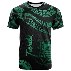 Tuvalu Polynesian T shirt - Poly Tattoo Green Version