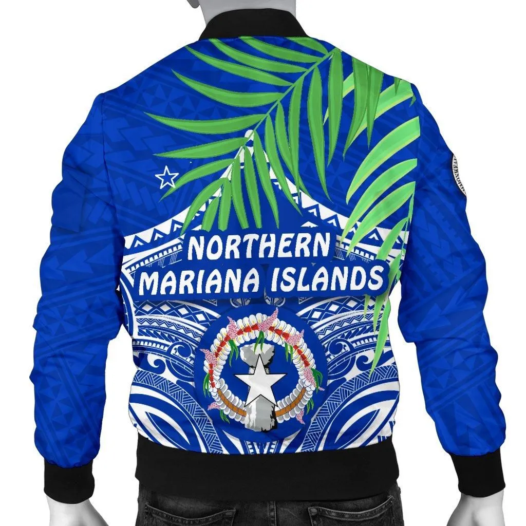 Northern Mariana Islands Rugby Men Bomber Jacket Coconut Leaves - CNMI