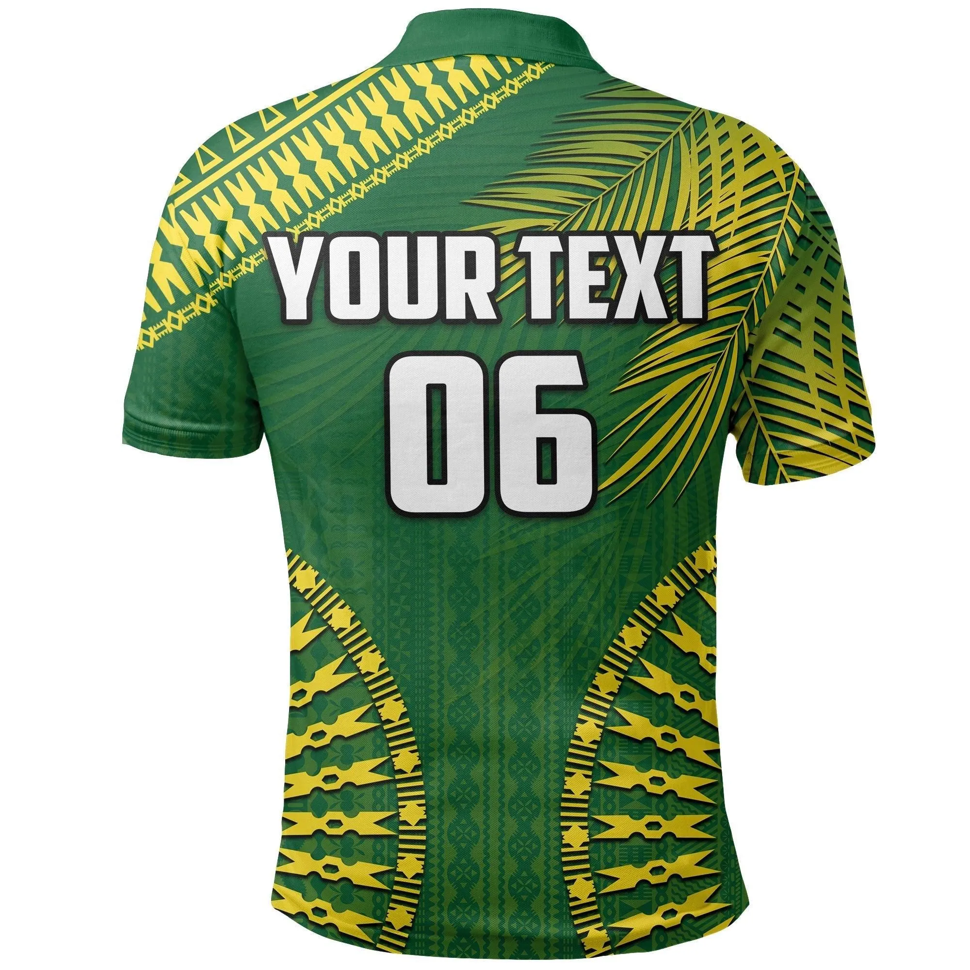 (Custom Personalised And Number) Tailevu Fiji Rugby Polo Shirt LT6