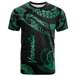 Vanuatu Polynesian T-Shirt - Poly Tattoo Green Version