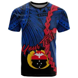 Papua New Guinea Gulf Province Polynesian Custom Personalised T-Shirt - Tribal Wave Tattoo