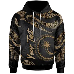 Chuuk Micronesia Custom Personalised Hoodie - Poly Tattoo Gold Version