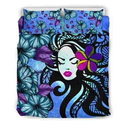 Hawaiian Hibiscus Polynesian Hula Girl Bedding Set Ah Jg Dhc1712583Dd